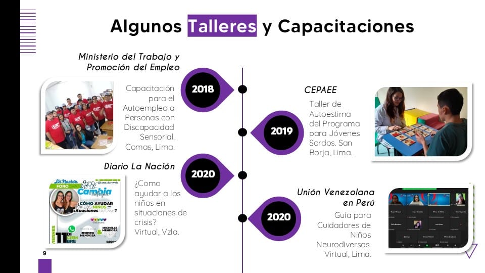 Algunos talleres y capacitaciones 1